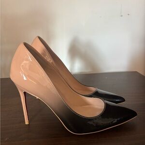 Christian Louboutin Black and Nude Heels